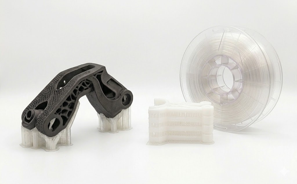 Rizium Support filament spool with printed parts